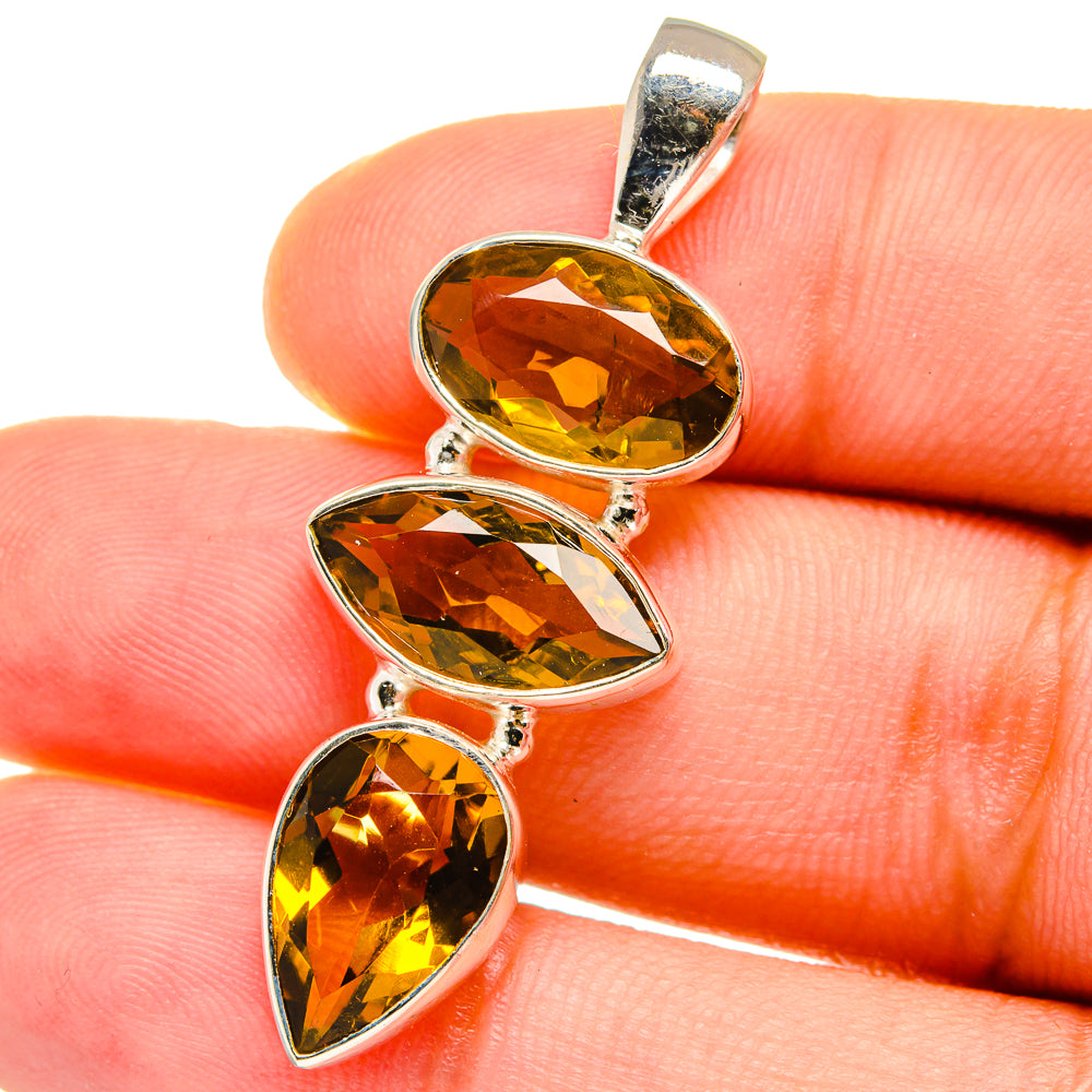 Mandarin Citrine Pendants handcrafted by Anasilvercos - PD14689