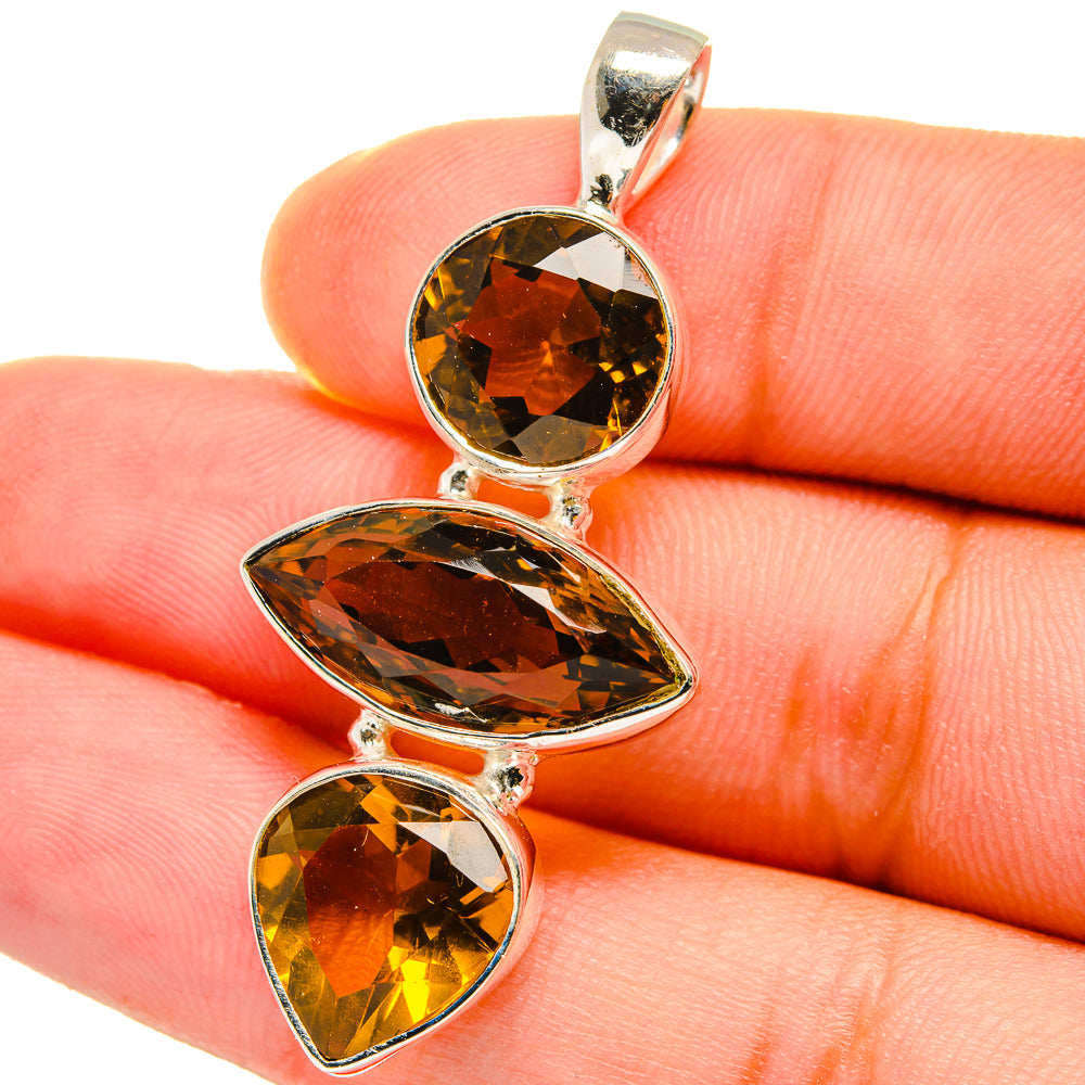 Mandarin Citrine Pendants handcrafted by Anasilvercos - PD14692