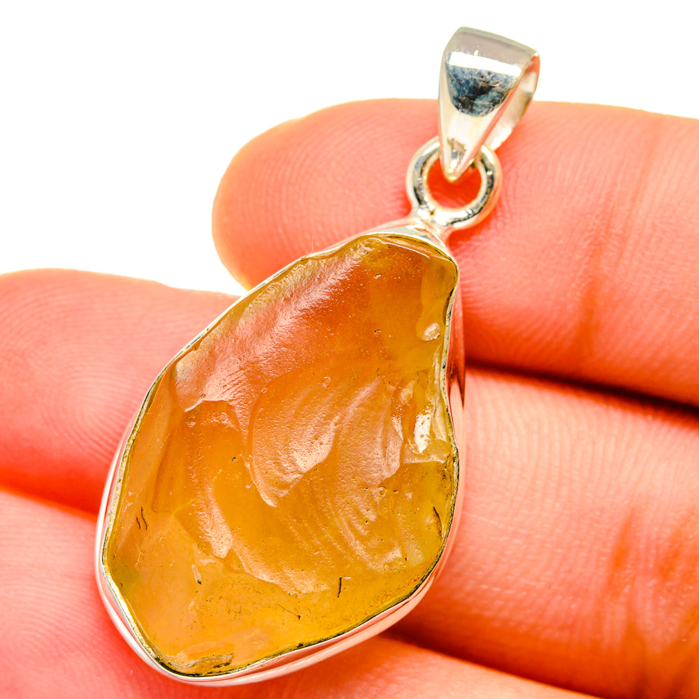 Libyan Desert Glass Pendants handcrafted by Anasilvercos - PD14711