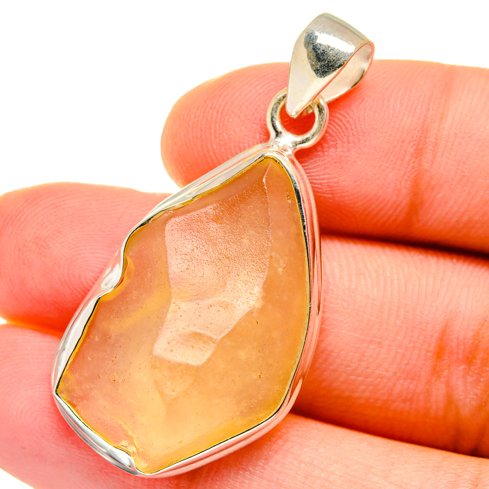 Libyan Desert Glass Pendants handcrafted by Anasilvercos - PD14715
