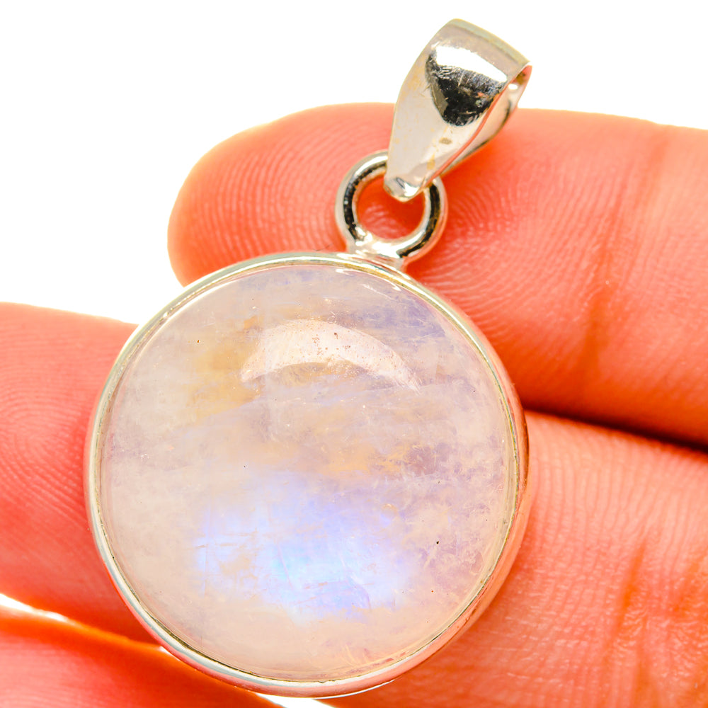 Rainbow Moonstone Pendants handcrafted by Anasilvercos - PD14724