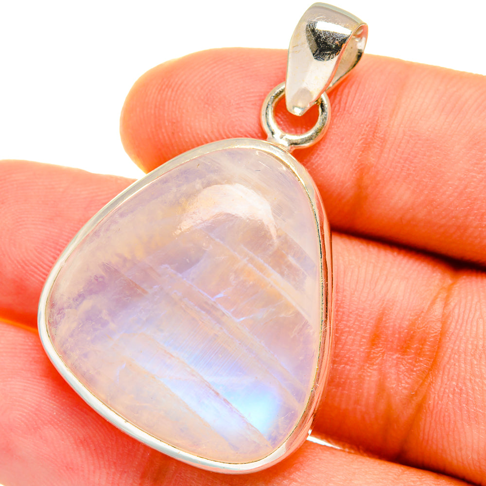 Rainbow Moonstone Pendants handcrafted by Anasilvercos - PD14725