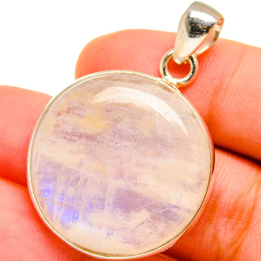 Rainbow Moonstone Pendants handcrafted by Anasilvercos - PD14726