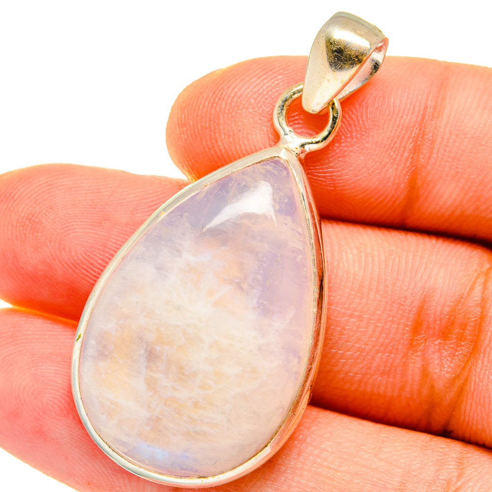 Rainbow Moonstone Pendants handcrafted by Anasilvercos - PD14727