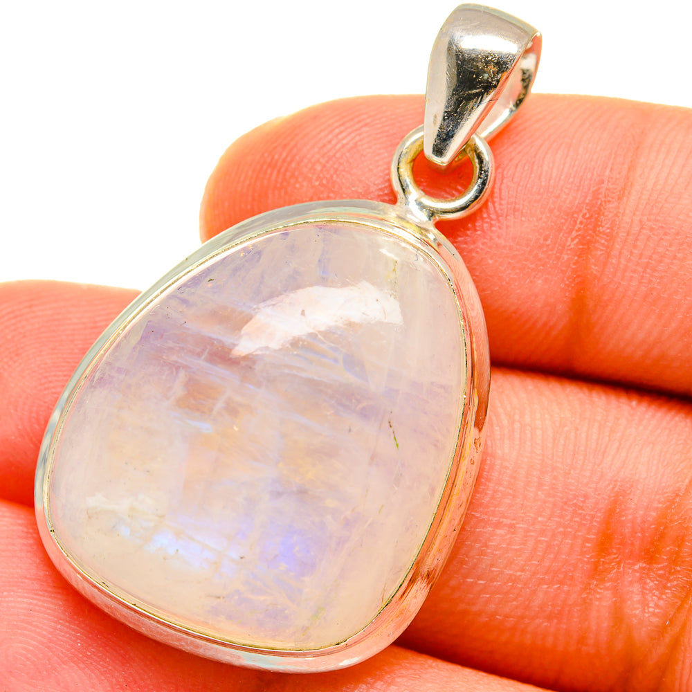 Rainbow Moonstone Pendants handcrafted by Anasilvercos - PD14728