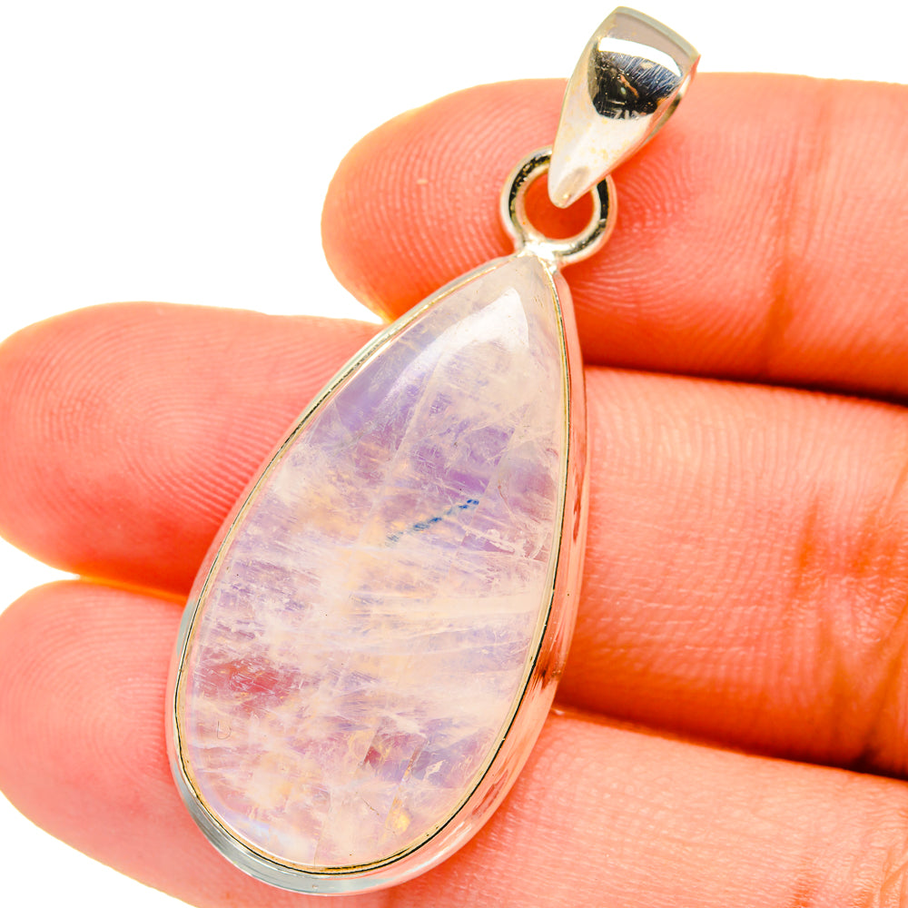 Rainbow Moonstone Pendants handcrafted by Anasilvercos - PD14729