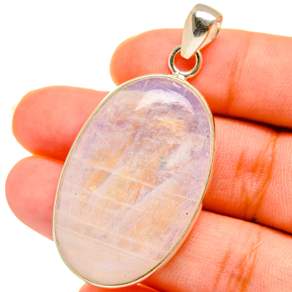 Rainbow Moonstone Pendants handcrafted by Anasilvercos - PD14730