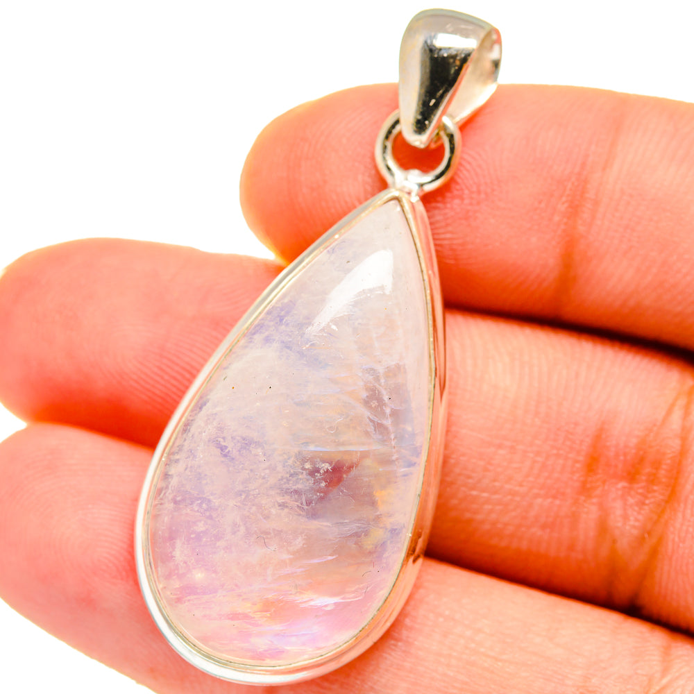 Rainbow Moonstone Pendants handcrafted by Anasilvercos - PD14731