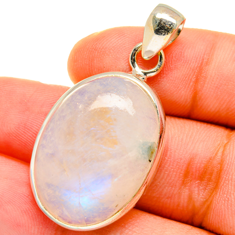 Rainbow Moonstone Pendants handcrafted by Anasilvercos - PD14732