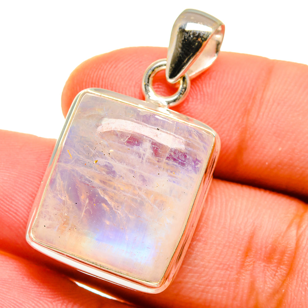 Rainbow Moonstone Pendants handcrafted by Anasilvercos - PD14756