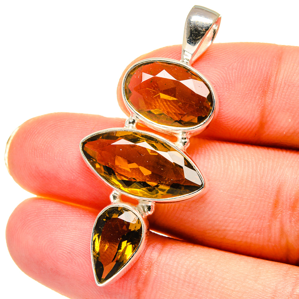 Mandarin Citrine Pendants handcrafted by Anasilvercos - PD14759