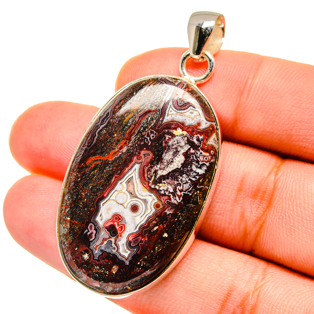 Crazy Lace Agate Pendants handcrafted by Anasilvercos - PD14771