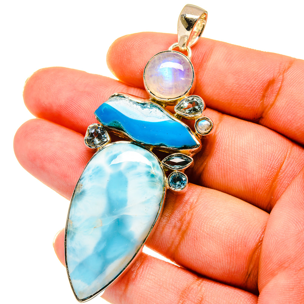 Larimar Pendants handcrafted by Anasilvercos - PD14781