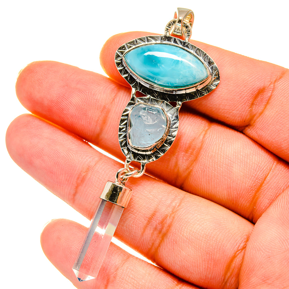 Larimar Pendants handcrafted by Anasilvercos - PD14789