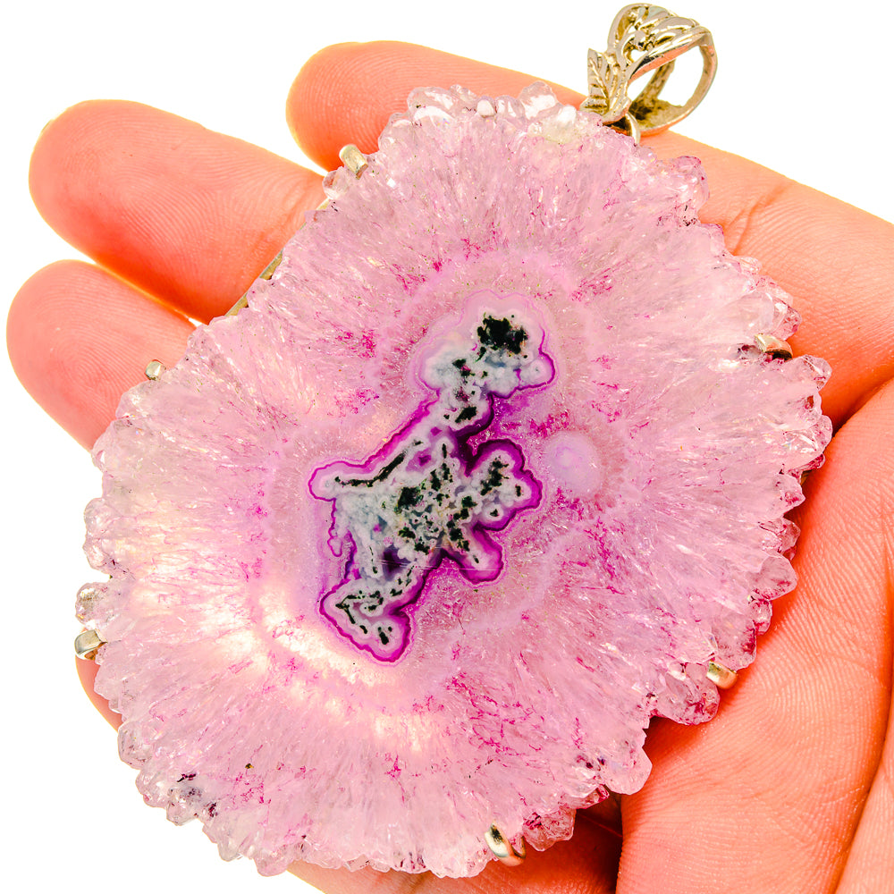 Pink Solar Quartz Pendants handcrafted by Anasilvercos - PD14800