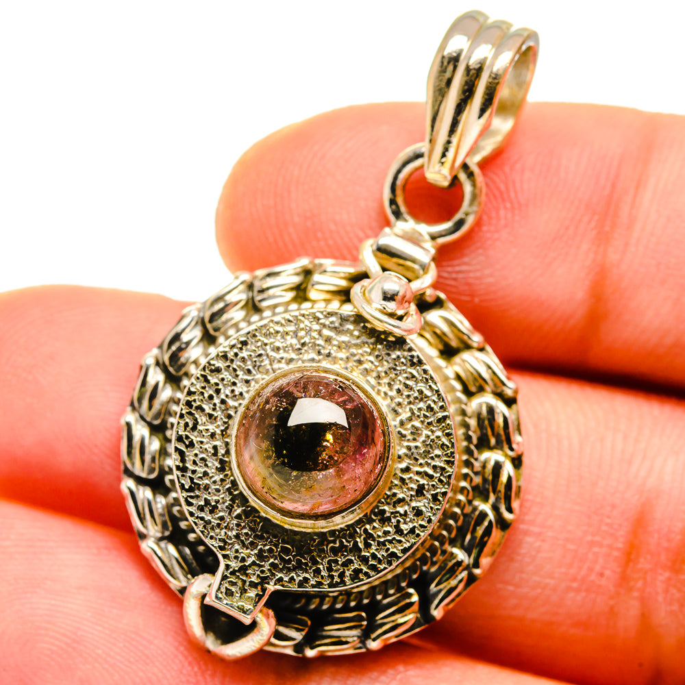 Watermelon Tourmaline Pendants handcrafted by Anasilvercos - PD14813