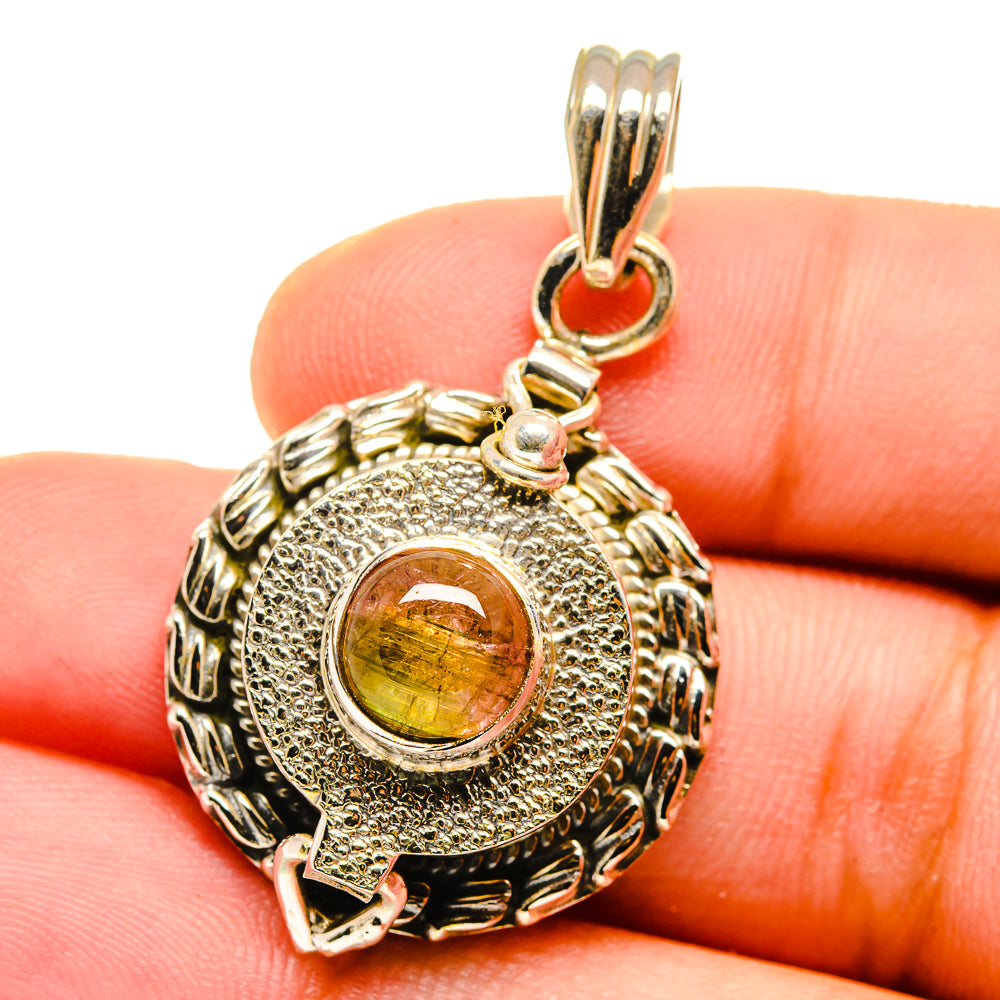 Watermelon Tourmaline Pendants handcrafted by Anasilvercos - PD14838