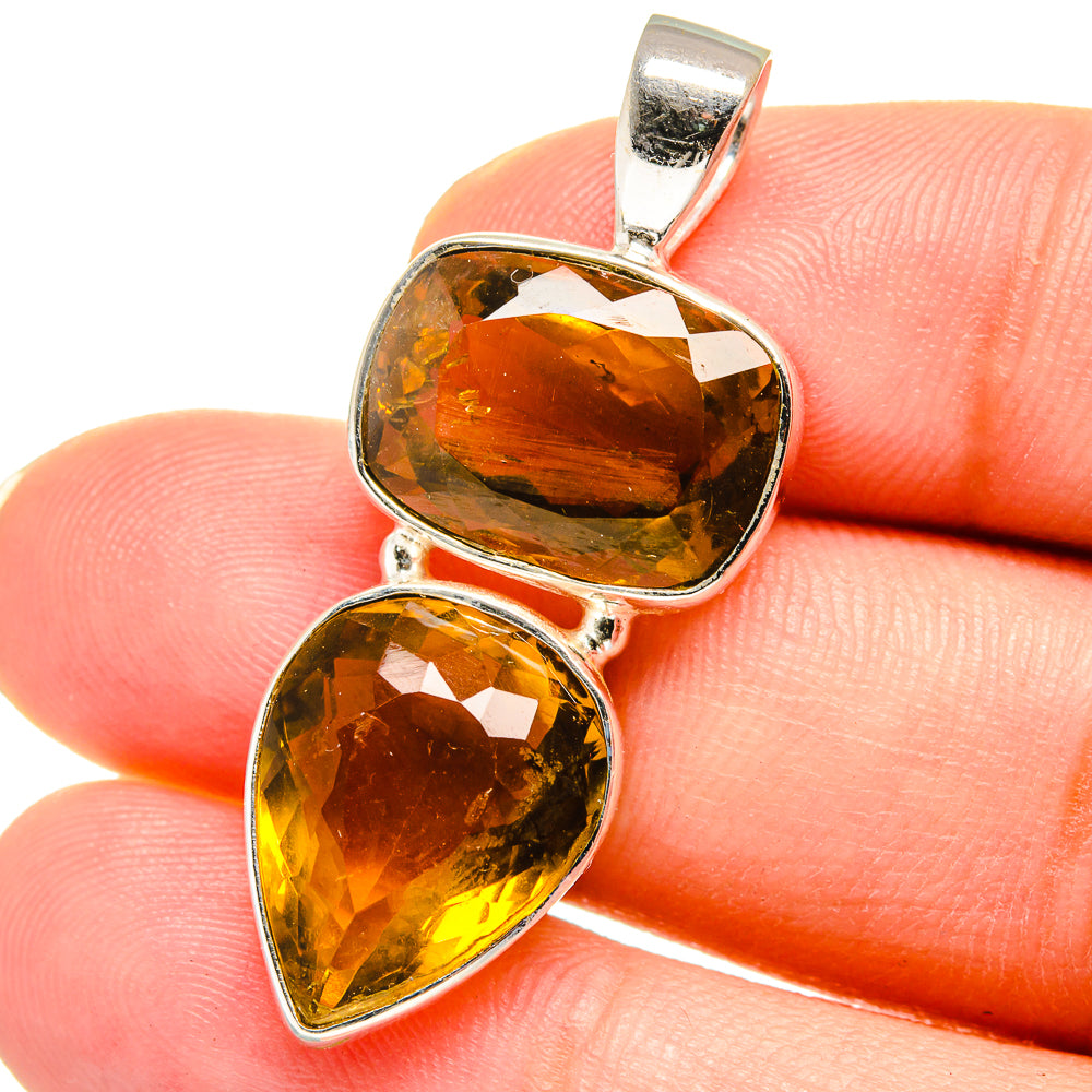 Mandarin Citrine Pendants handcrafted by Anasilvercos - PD14875