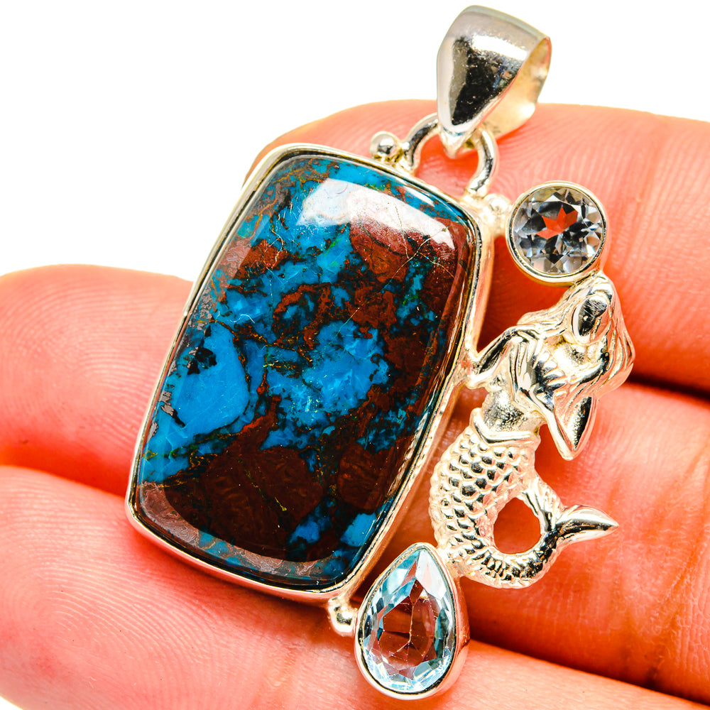Shattuckite Pendants handcrafted by Anasilvercos - PD14907