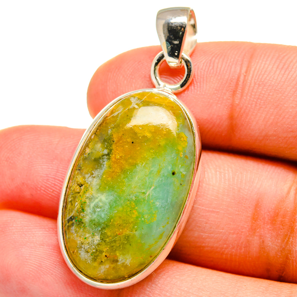 Peruvian Opal Pendants handcrafted by Anasilvercos - PD14916