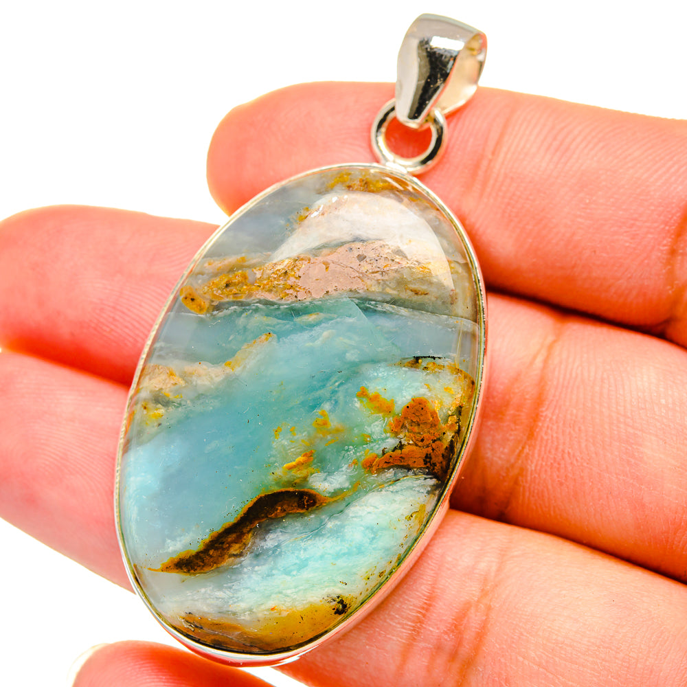 Peruvian Opal Pendants handcrafted by Anasilvercos - PD14917