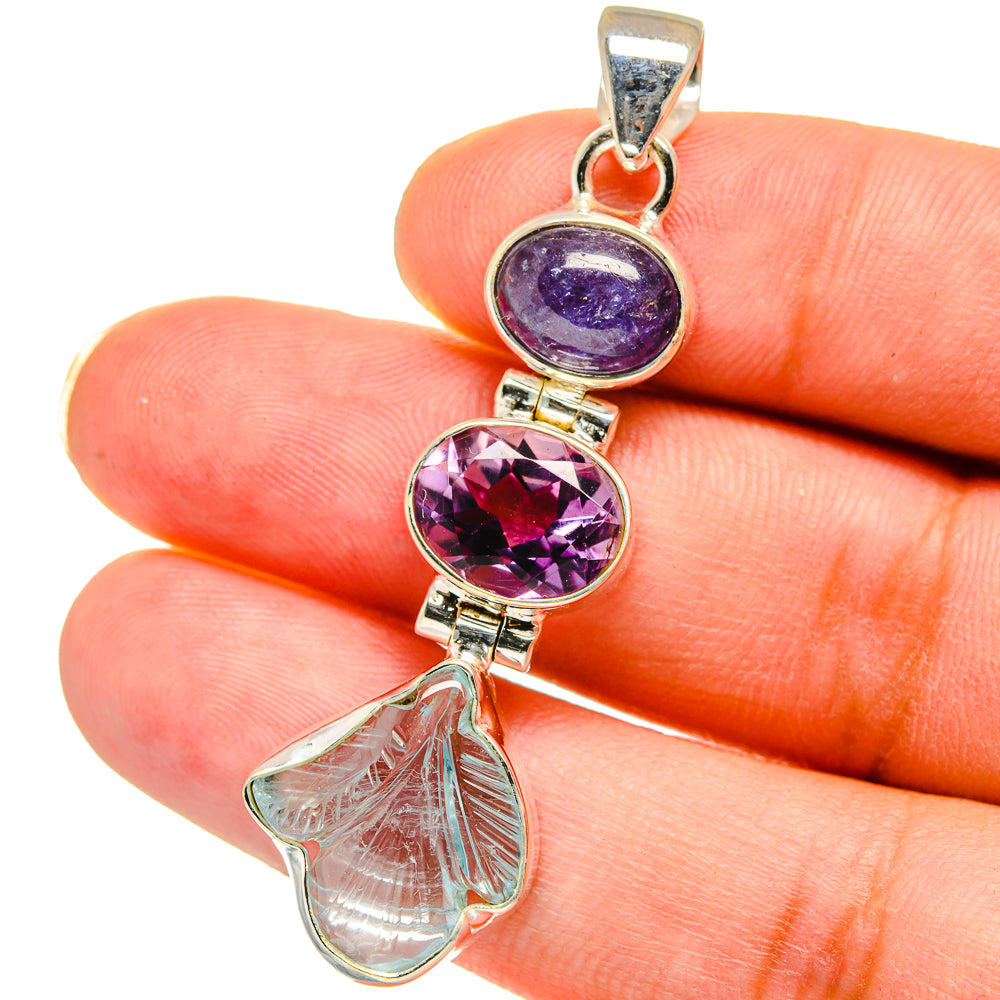 Aquamarine Pendants handcrafted by Anasilvercos - PD14946