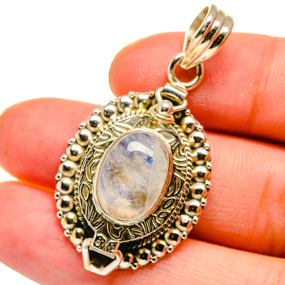 Rainbow Moonstone Pendants handcrafted by Anasilvercos - PD14948