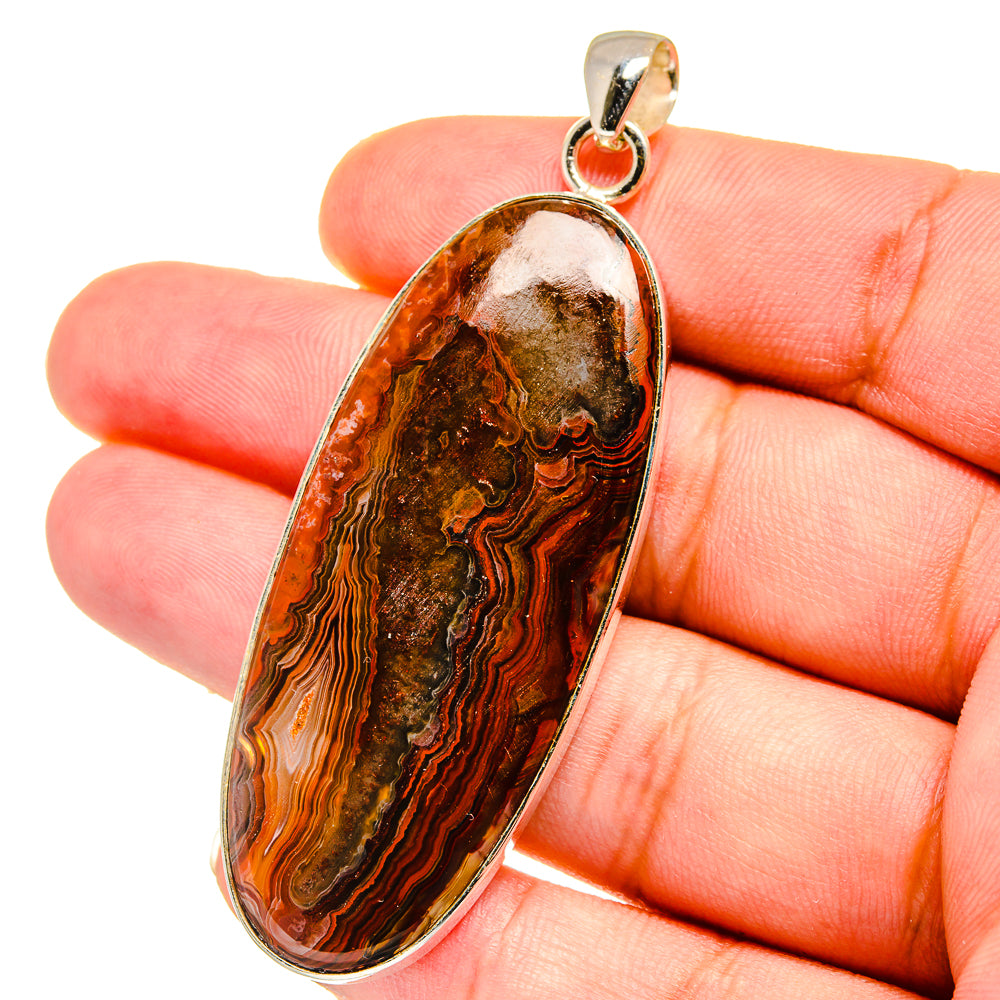 Crazy Lace Agate Pendants handcrafted by Anasilvercos - PD14964
