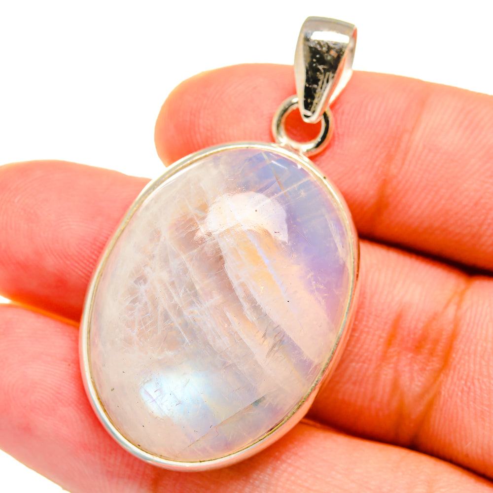 Rainbow Moonstone Pendants handcrafted by Anasilvercos - PD14965