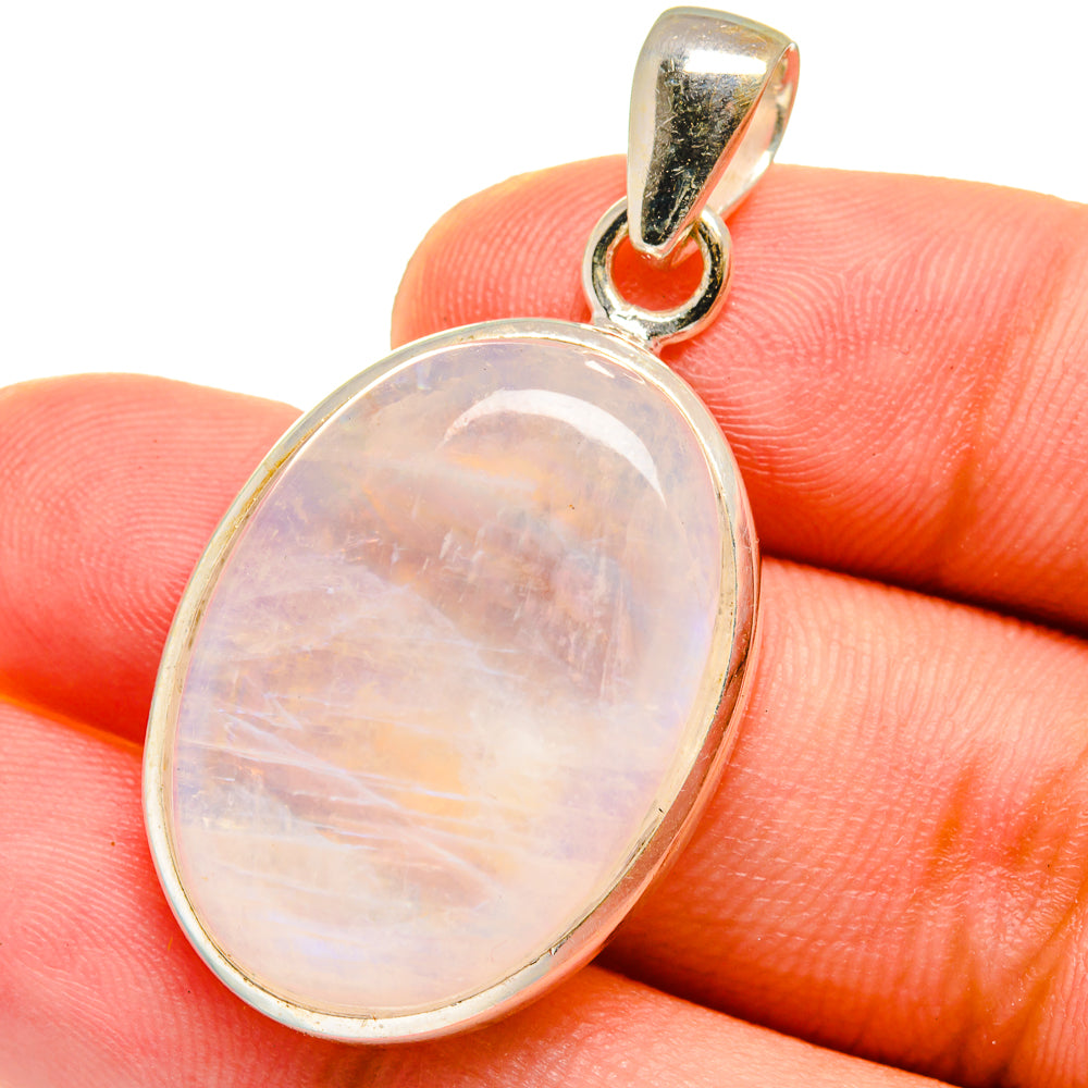Rainbow Moonstone Pendants handcrafted by Anasilvercos - PD14967