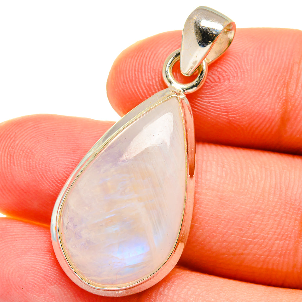 Rainbow Moonstone Pendants handcrafted by Anasilvercos - PD14968