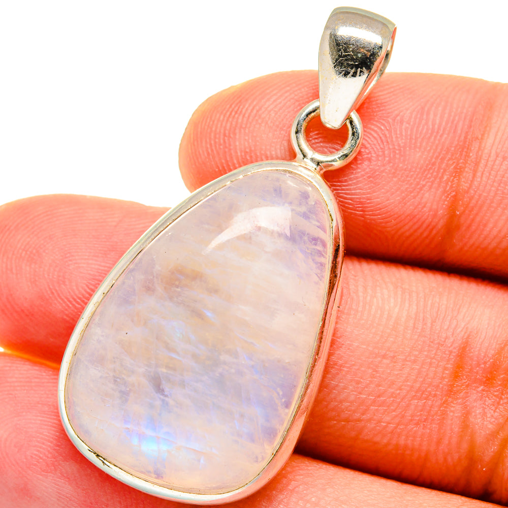 Rainbow Moonstone Pendants handcrafted by Anasilvercos - PD14969