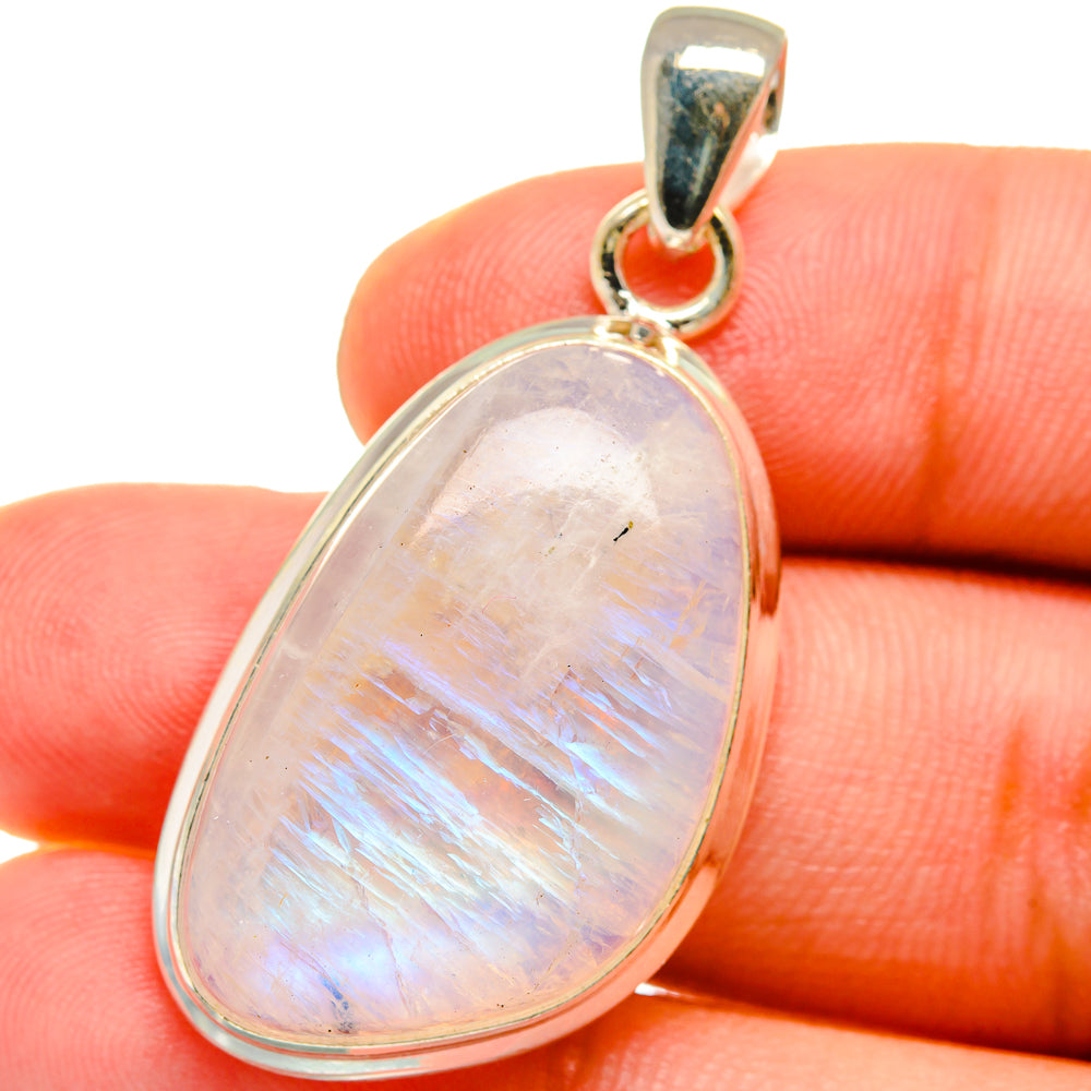 Rainbow Moonstone Pendants handcrafted by Anasilvercos - PD14971