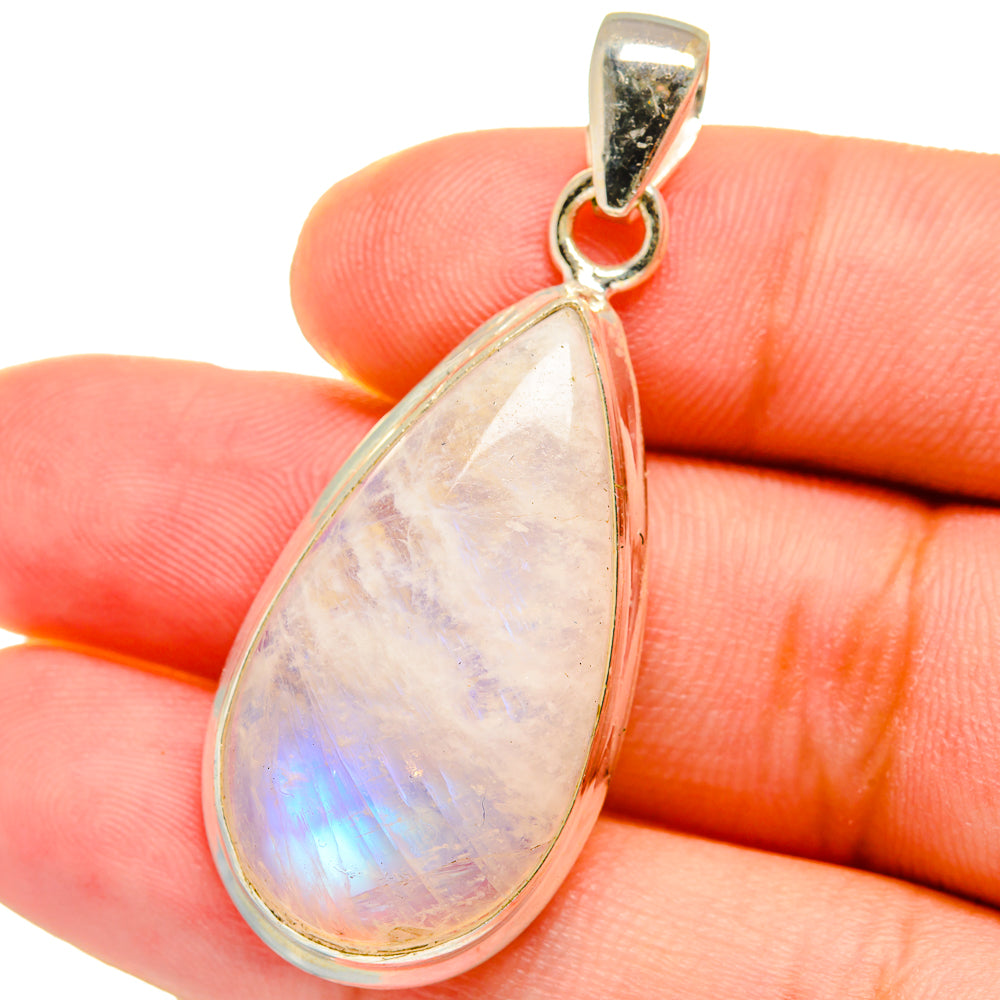 Rainbow Moonstone Pendants handcrafted by Anasilvercos - PD14972