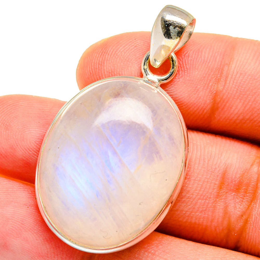 Rainbow Moonstone Pendants handcrafted by Anasilvercos - PD14973