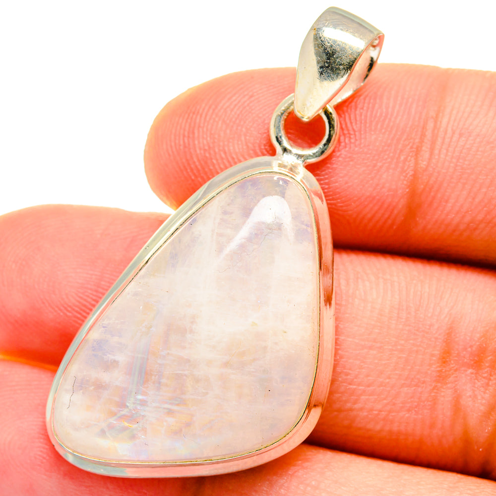 Rainbow Moonstone Pendants handcrafted by Anasilvercos - PD14975