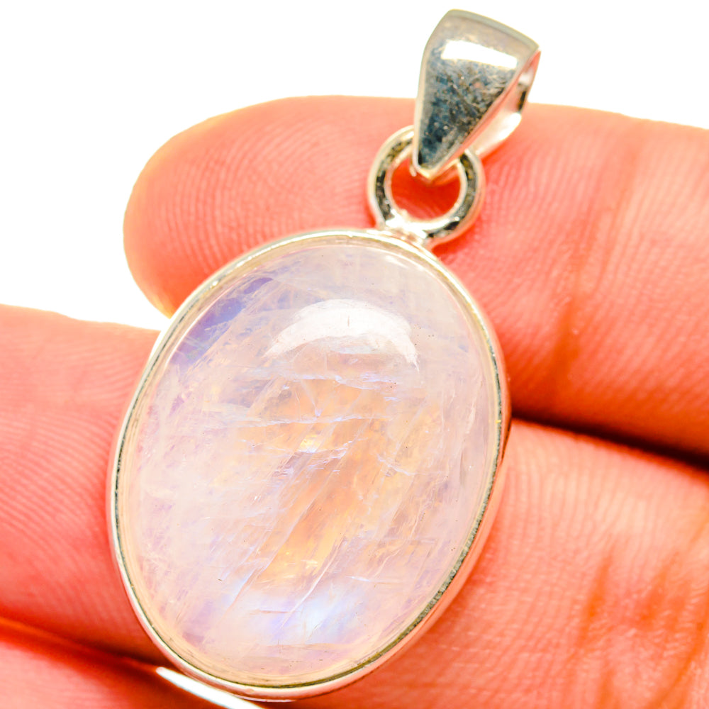 Rainbow Moonstone Pendants handcrafted by Anasilvercos - PD14976