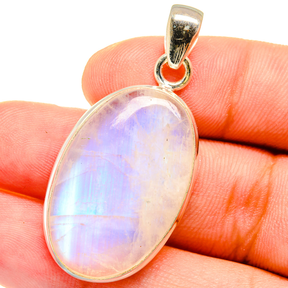 Rainbow Moonstone Pendants handcrafted by Anasilvercos - PD14977