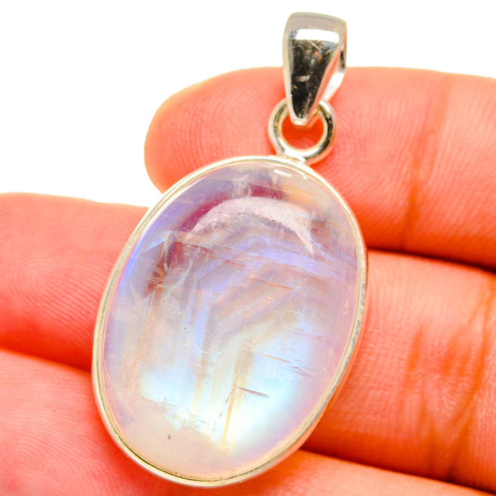 Rainbow Moonstone Pendants handcrafted by Anasilvercos - PD14978