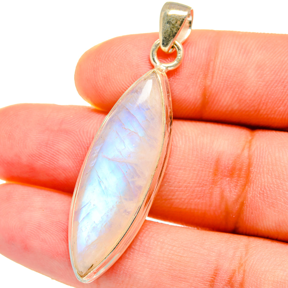 Rainbow Moonstone Pendants handcrafted by Anasilvercos - PD14980