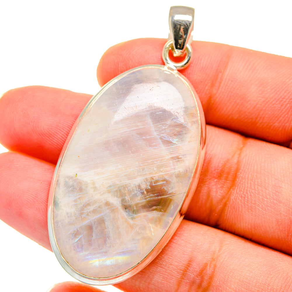 Rainbow Moonstone Pendants handcrafted by Anasilvercos - PD14982