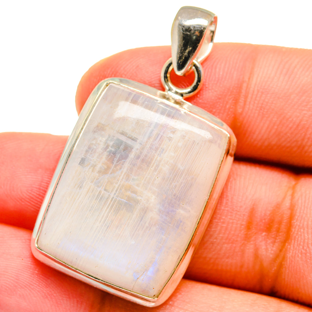 Rainbow Moonstone Pendants handcrafted by Anasilvercos - PD14983