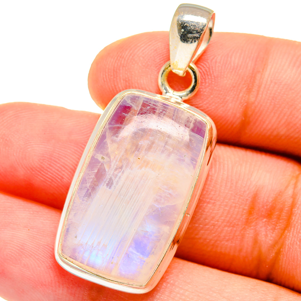 Rainbow Moonstone Pendants handcrafted by Anasilvercos - PD14984