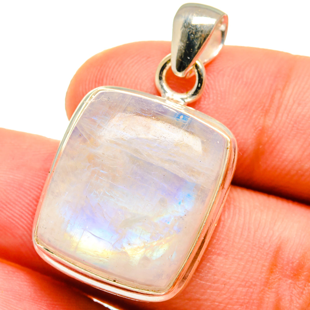 Rainbow Moonstone Pendants handcrafted by Anasilvercos - PD14985