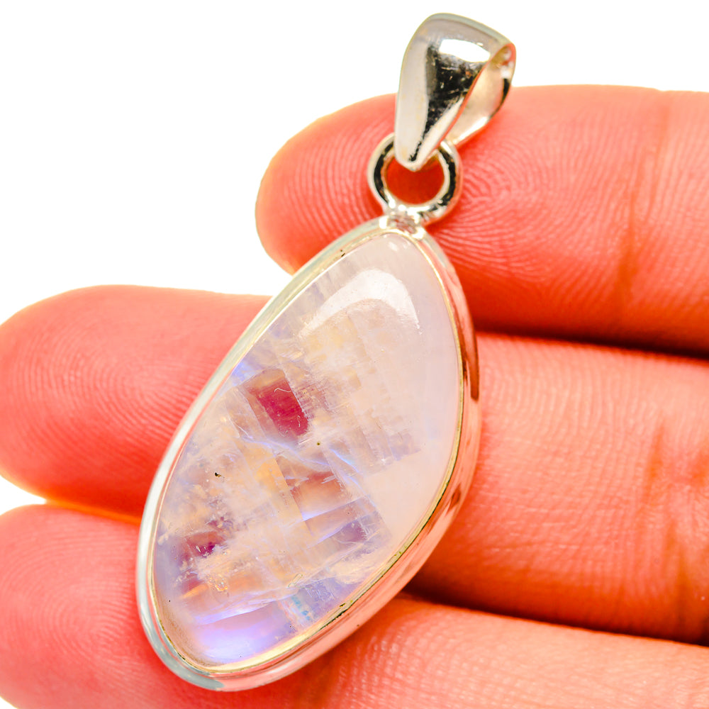 Rainbow Moonstone Pendants handcrafted by Anasilvercos - PD14986