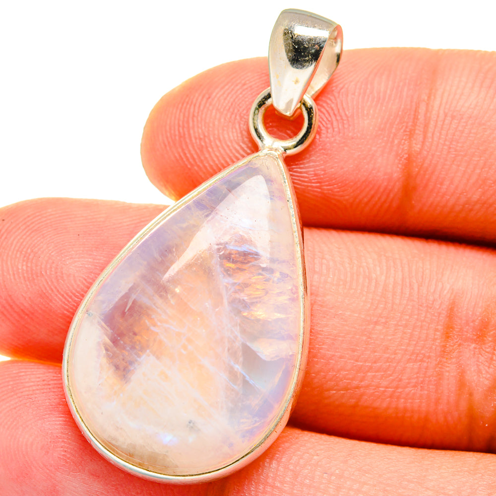 Rainbow Moonstone Pendants handcrafted by Anasilvercos - PD14988