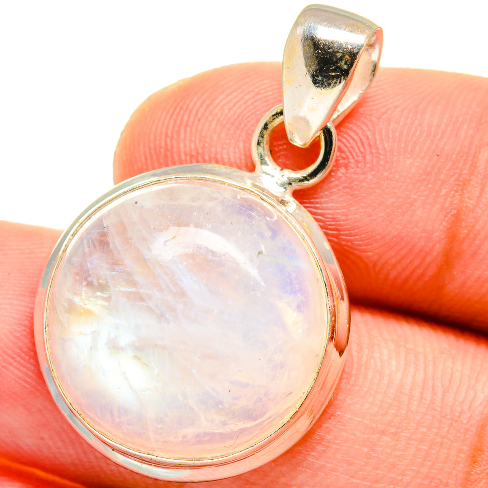 Rainbow Moonstone Pendants handcrafted by Anasilvercos - PD14989