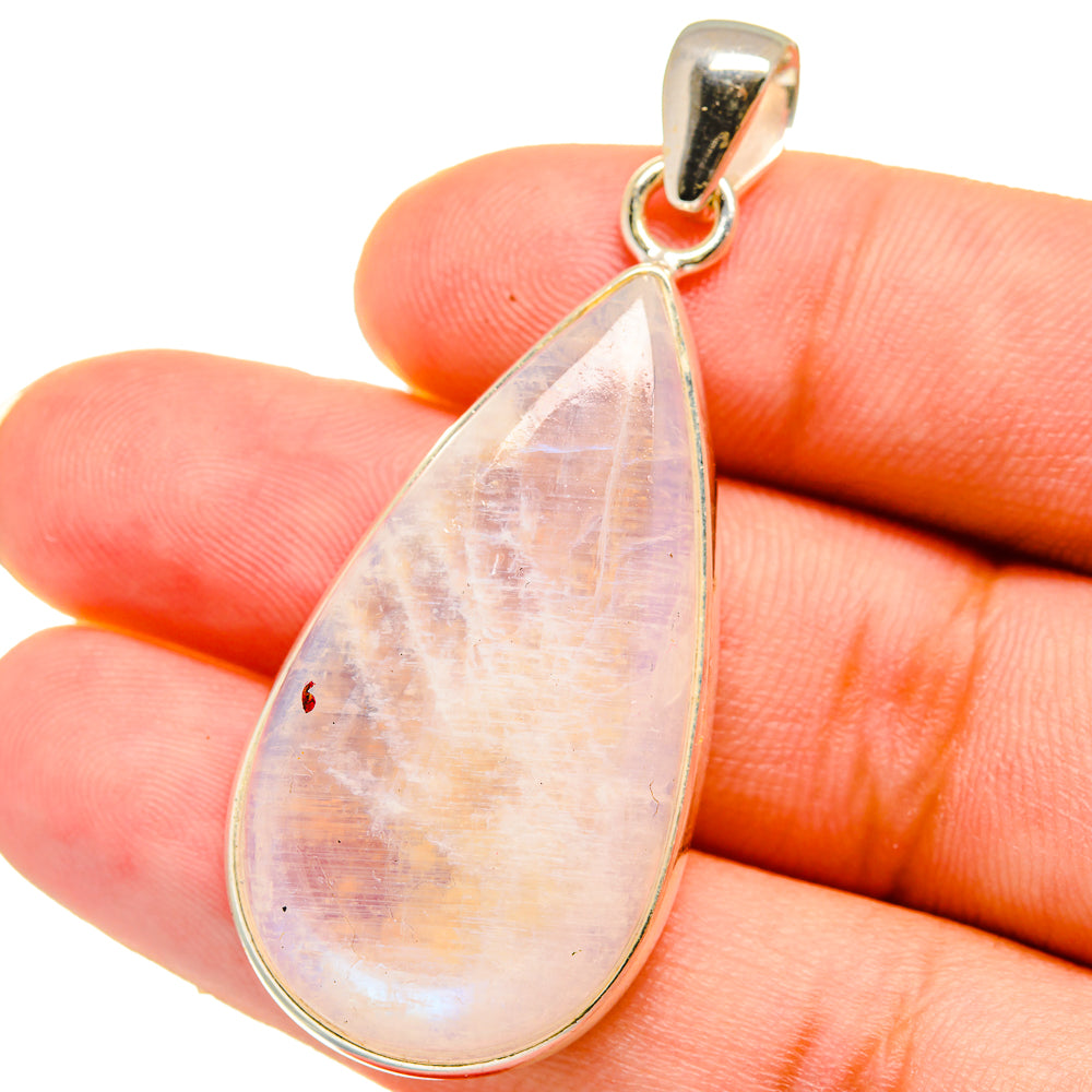 Rainbow Moonstone Pendants handcrafted by Anasilvercos - PD14990