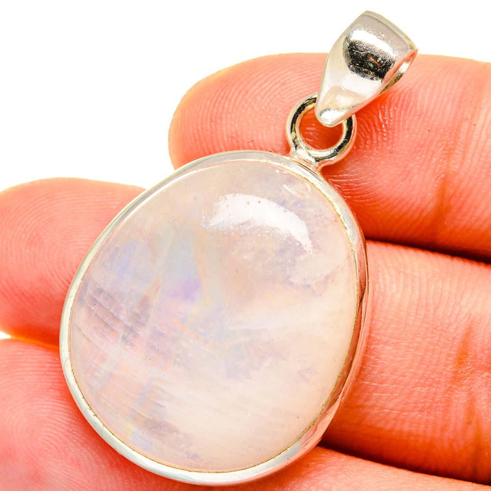 Rainbow Moonstone Pendants handcrafted by Anasilvercos - PD14991