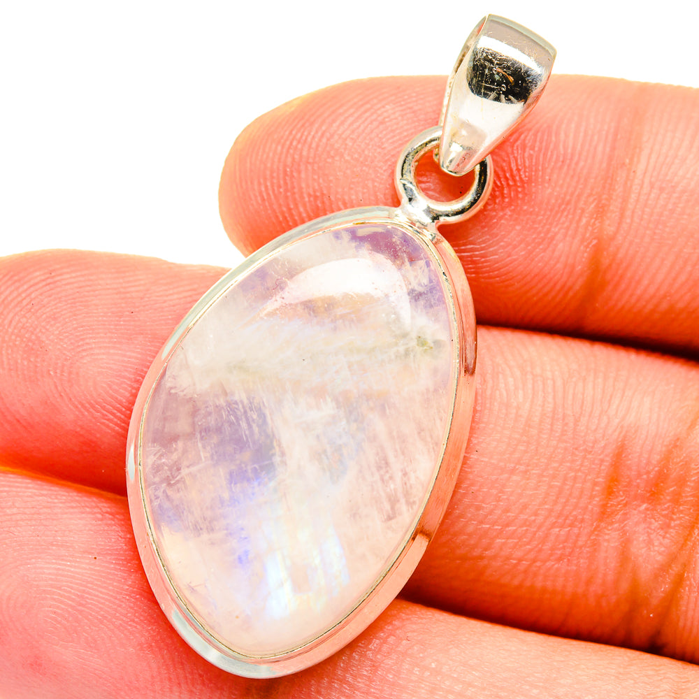 Rainbow Moonstone Pendants handcrafted by Anasilvercos - PD14992